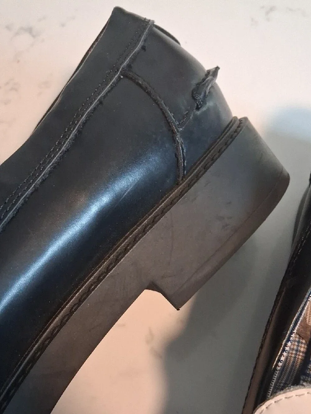 Sam & Libby Two-Tone Black and White Penny Loafers